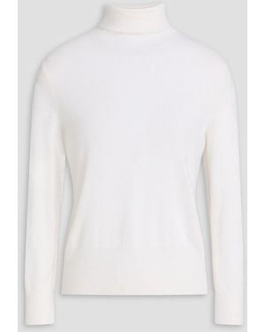 Vince Cashmere And Silk-blend Turtleneck Sweater - White