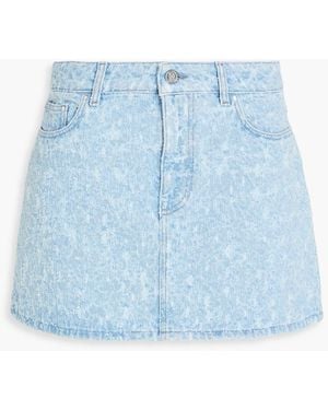 Rabanne Distressed Denim Mini Skirt - Blue