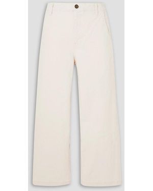 The Great The Painter Cotton-blend Canvas Wide-leg Trousers - Natural