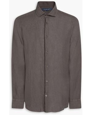 Frescobol Carioca Antonio Linen Shirt - Brown