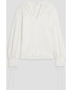 Erdem Cotton-Blend Crocheted Lace Blouse - White