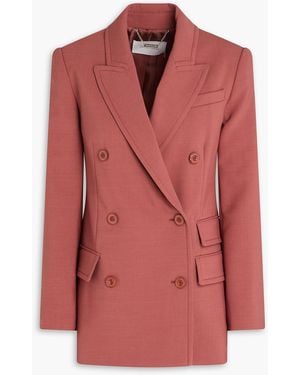 Zimmermann Double-breasted Crepe Blazer - Pink