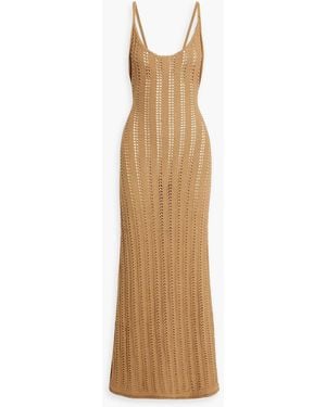 Savannah Morrow Cindy Open-knit Cotton Maxi Dress - Natural
