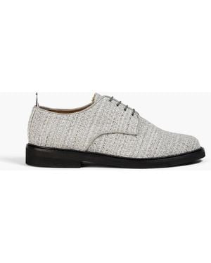 Thom Browne Uniform Tweed Oxford Shoes - White