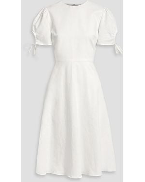 Mikael Aghal Cotton And Linen-Blend Dress - White