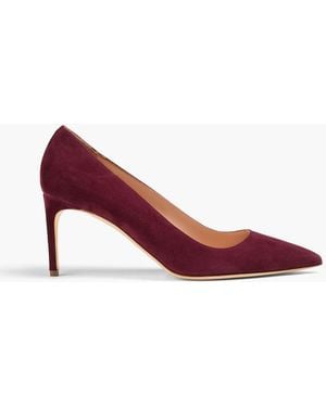 Rupert Sanderson New Nada Suede Court Shoes - Red