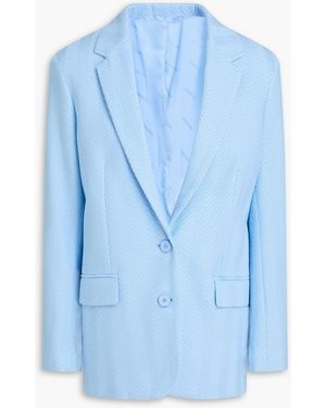 Missoni Crochet-Knit Cotton-Blend Blazer - Blue