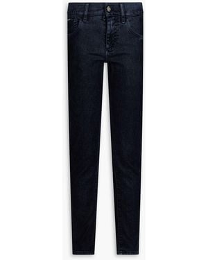 Dolce & Gabbana Flocked Cotton-blend Gabardine Trousers - Blue