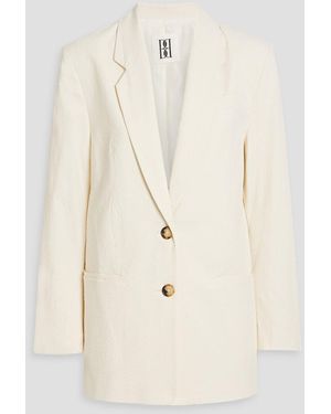 By Malene Birger Ophie Cotton-Blend Seersucker Blazer - Natural