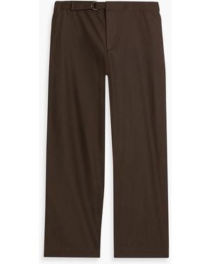 LE17SEPTEMBRE Cotton-Blend Twill Trousers - Brown
