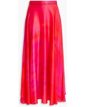 ROKSANDA Printed Satin Midi Skirt - Red