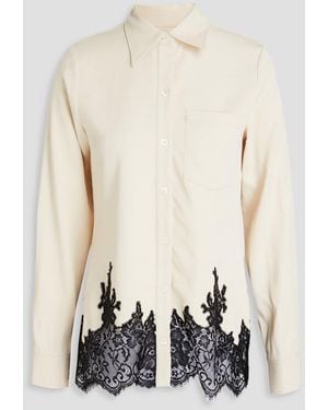 3.1 Phillip Lim Lace-trimmed Cady Shirt - White