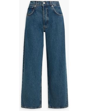 Anine Bing Manon High-Rise Wide-Leg Jeans - Blue