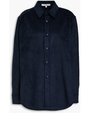 Tibi Faux Suede Shirt - Blue