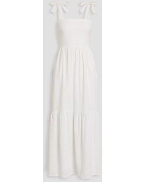 Melissa Odabash Posie Cutout Cotton And Linen-Blend Maxi Dress - White