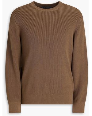 Rag & Bone Curtis Ribbed Cotton Jumper - Brown