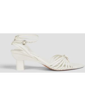 3.1 Phillip Lim Knotted Leather Sandals - White