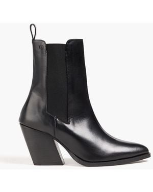 Claudie Pierlot Glossed-leather Chelsea Boots - Black