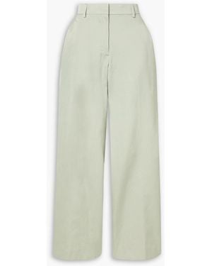 Dries Van Noten Satin Straight-Leg Trousers - White