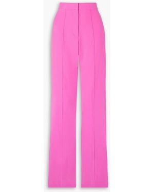 Alex Perry Crepe Straight-leg Trousers - Pink