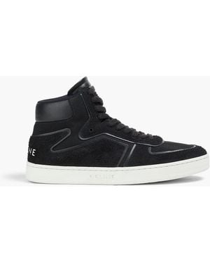 Celine Z Trainer Ct-01 Mesh And Suede High-Top Trainers - Black