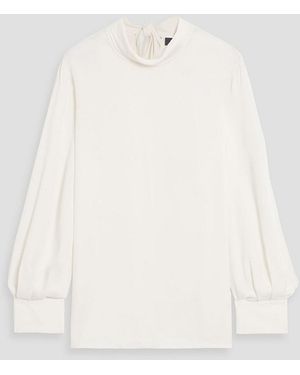 Theory Tie-Neck Silk Blouse - White