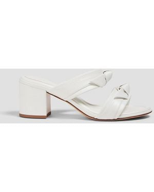 Alexandre Birman Clarita 60 Bow-detailed Leather Mules - White