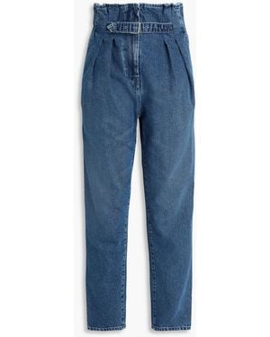 IRO Hoch sitzende karottenjeans mit falten - Blau