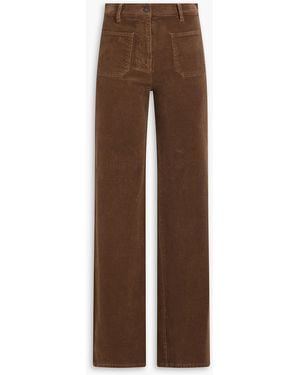 Nili Lotan Florence Cotton-blend Corduroy Flared Trousers - Brown