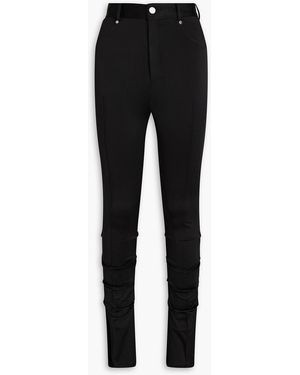 Et Ochs Jacob Ruched Satin-jersey Skinny Trousers - Black