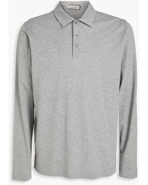 Canali Cotton-Jersey Polo Shirt - Grey