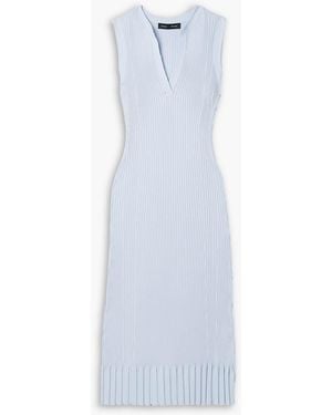 Proenza Schouler Tatum Ribbed-Knit Midi Dress - White