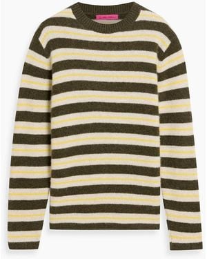 The Elder Statesman Sinful Striped Cashmere Sweater - Green