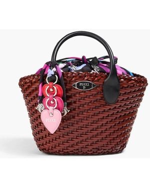 PUCCI Leather Bucket Bag - Red