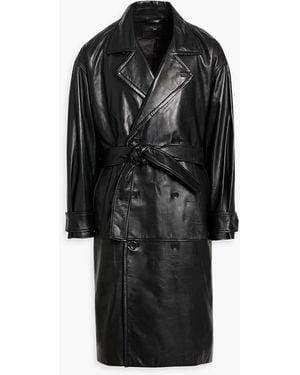 Rag & Bone Tyler Leather Trench Coat - Black