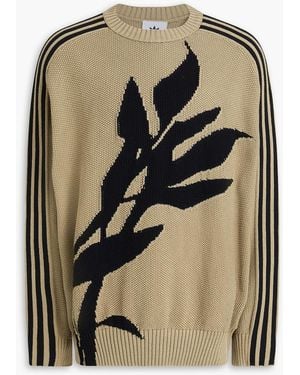 adidas Intarsia Cotton Jumper - Black