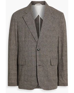 Alex Mill Cooper Prince Of Wales Checked Linen And Cotton-Blend Blazer - Brown