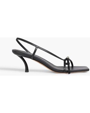 Tibi Kendrick Leather Slingback Sandals - Black