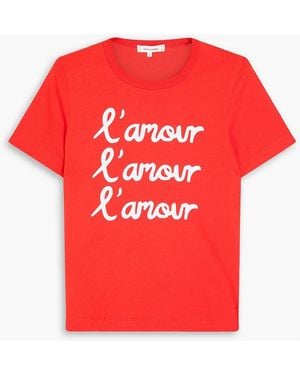Chinti & Parker Printed Cotton-jersey T-shirt - Red