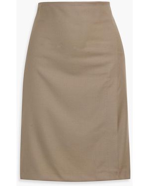 Loulou de Saison Ingrid Wool-Twill Skirt - Natural