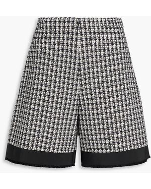 Moncler Checked Cotton-blend Tweed Shorts - Grey