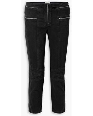 Isabel Marant Loma Cropped Mid-rise Straight-leg Jeans - Black