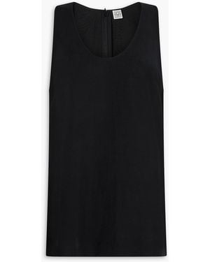 TOTEME Lyocell And Linen-Blend Tank - Black