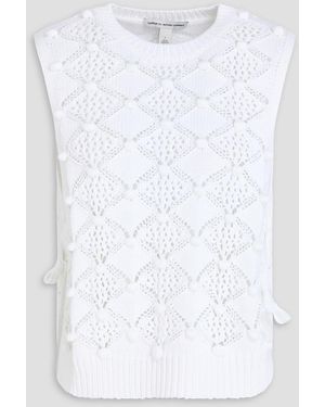 Cotton by Autumn Cashmere Pointelle-Knit Cotton Vest - White