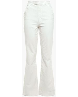 J Brand 1219 Runway Cotton-blend Corduroy Bootcut Trousers - White