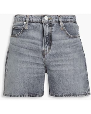 FRAME The Easy Faded Denim Shorts - Grey