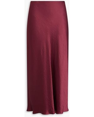 Vince Satin-twill Midi Skirt - Red