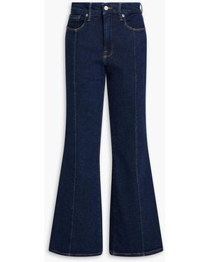 GOOD AMERICAN Good Legs High-Rise Flared Jeans - Blue