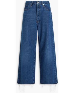 FRAME Le Low Baggy Low-Rise Wide-Leg Jeans - Blue