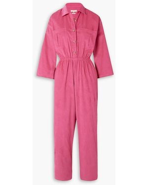 Suzie Kondi Krisa Cotton-corduroy Jumpsuit - Pink